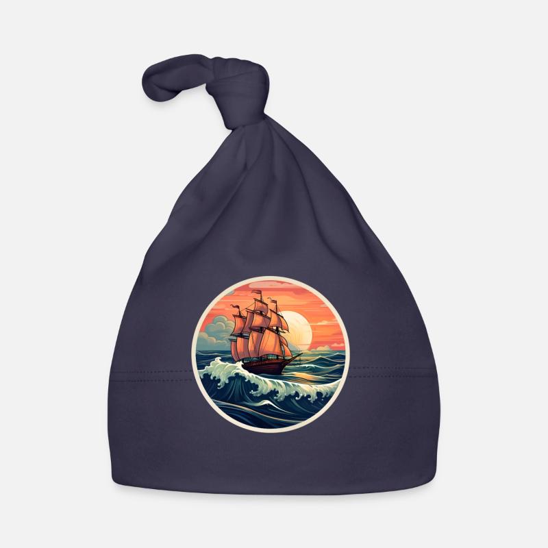 Sailing ship sailor Organic Baby Cap
