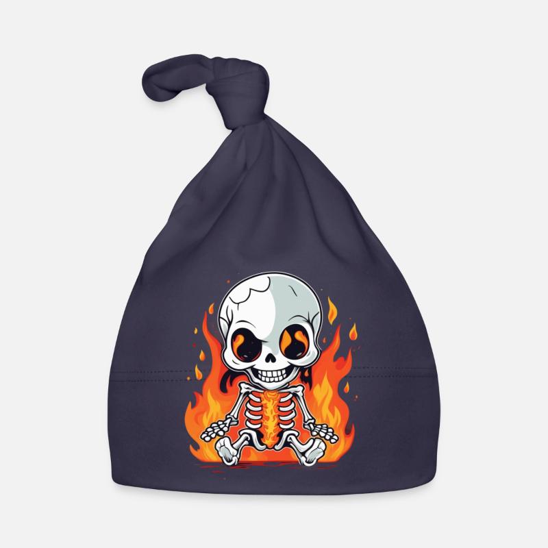 Squelette de feu Bonnet bio Bébé