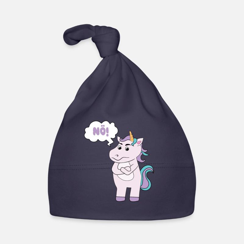 Statement Einhorn Lustiger sarkastischer Spruch Nö Baby Bio-Mütze