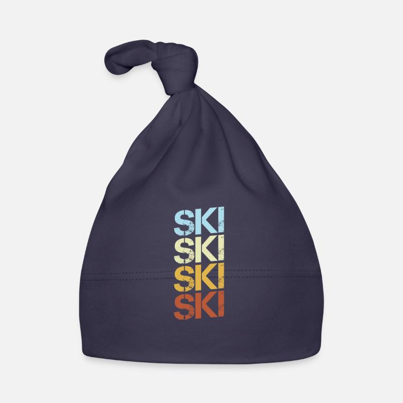 Ski Retro Baby Bio-Mütze