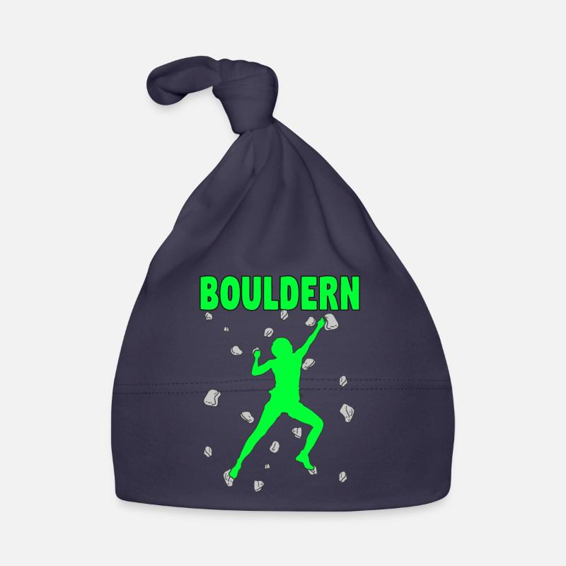 Bouldern Boulder Klettern Boulderer Bouldering - Baby Bio-Mütze - Navy