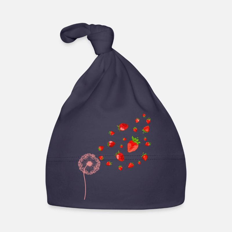 Sommer Frucht Obst Geschenk Pusteblume Erdbeere Baby Bio-Mütze