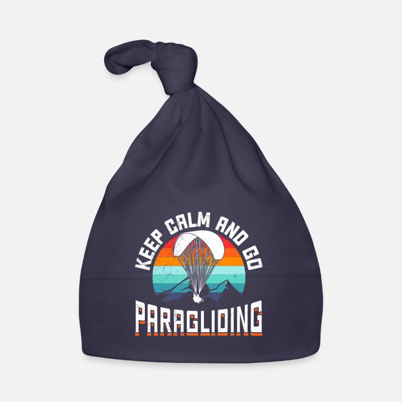 Gleitschirmfliegen Keep Calm and go Paragliding Organic Baby Cap