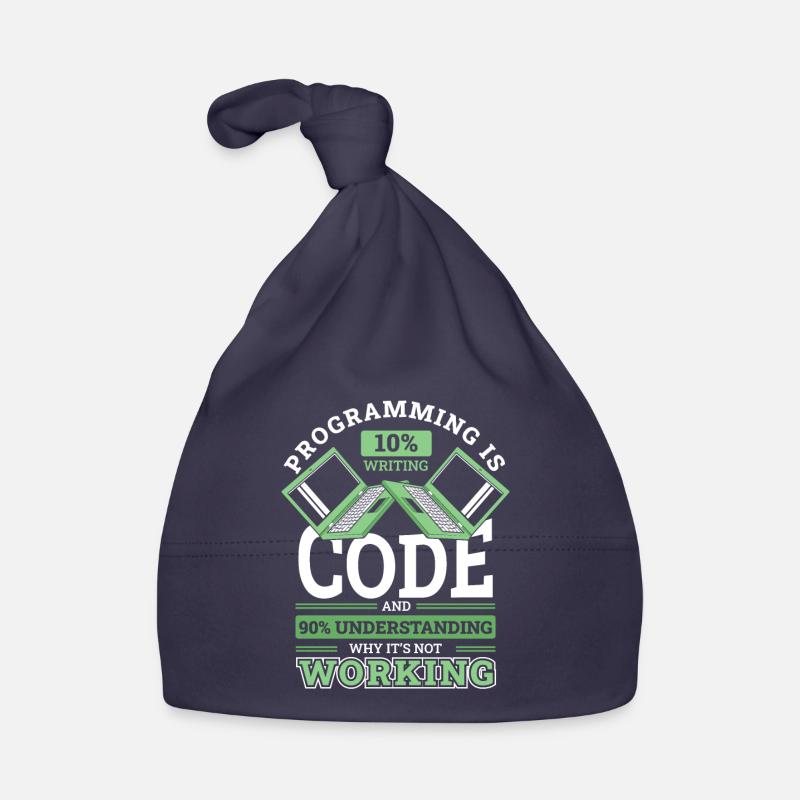 Programming 10% Writing 90% Not Working Coder Organic Baby Cap