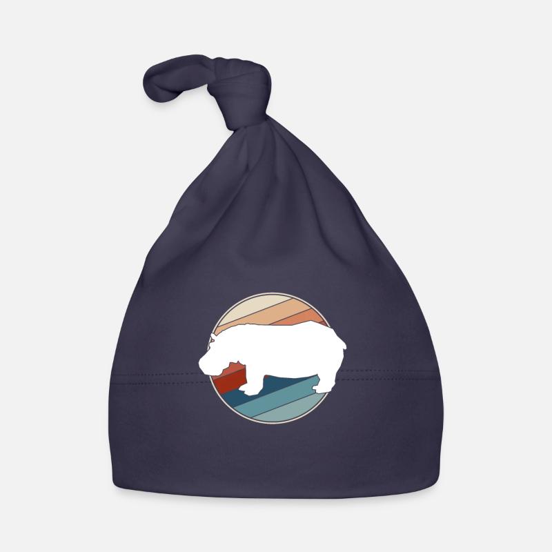 Hippopotame rétro Bonnet bio Bébé