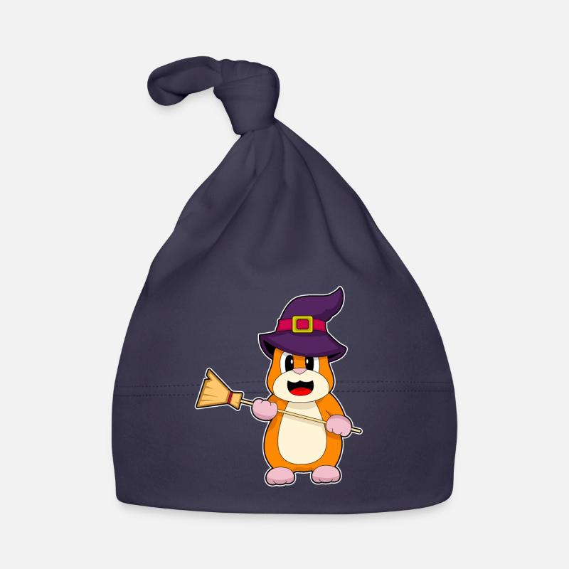 Hamster Witch Broom Organic Baby Cap