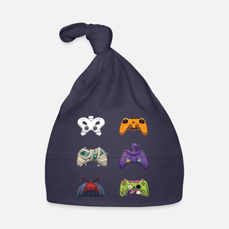 Gaming Gamer Game Controller Lazy Creepy Halloween Organic Baby Cap