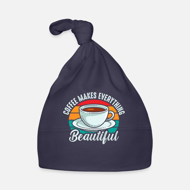 Coffee makes everything nice and retro Organic Baby Cap