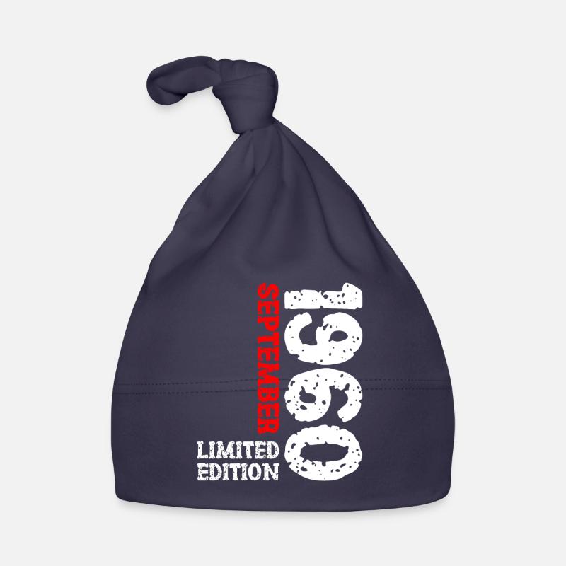1960 Septembre Edition Limitée 63e anniversaire Déco - Bonnet bio Bébé - marine