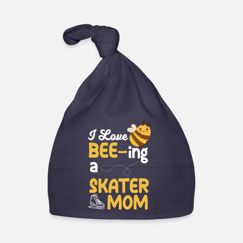Niedliche Schlittschuh Mama Eiskunstläuferin Baby Bio-Mütze
