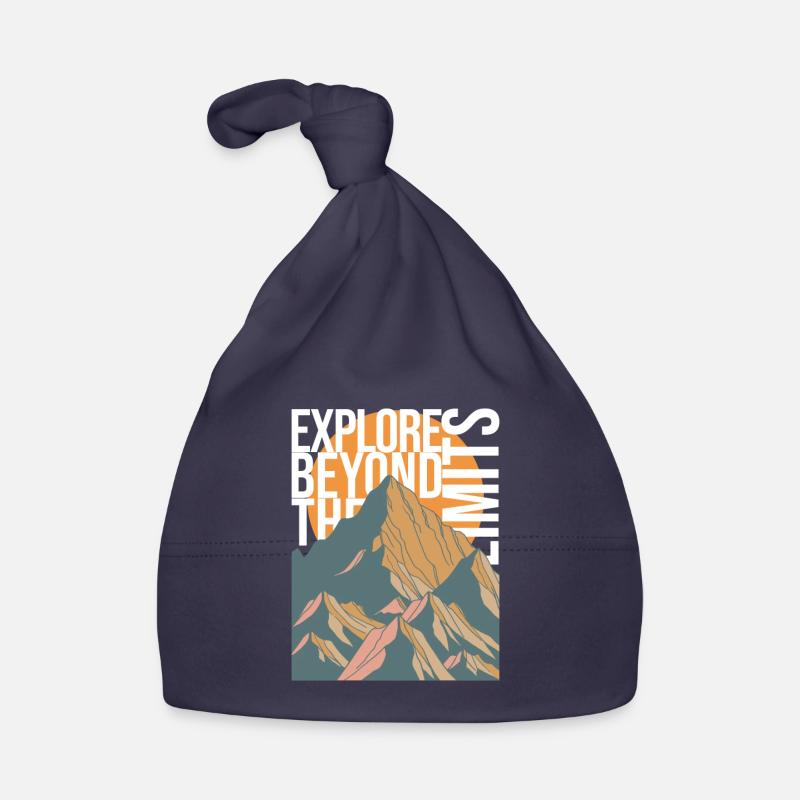 EXPLORE BEYOND THE LIMITS - Mountains Mountains Peaks Organic Baby Cap