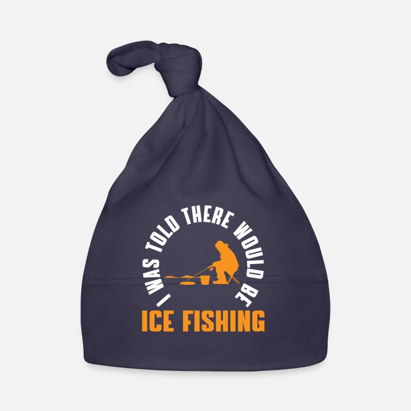 Drôle de cadeau de pêcheur sur glace Bonnet bio Bébé