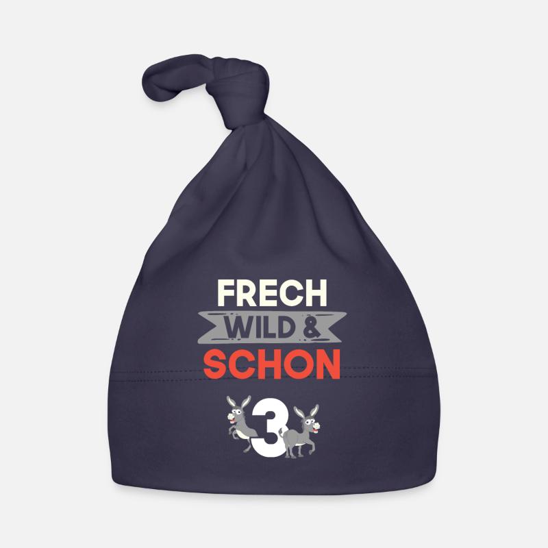3 Jahre Geburtstag Junge Mädchen Esel Baby Bio-Mütze