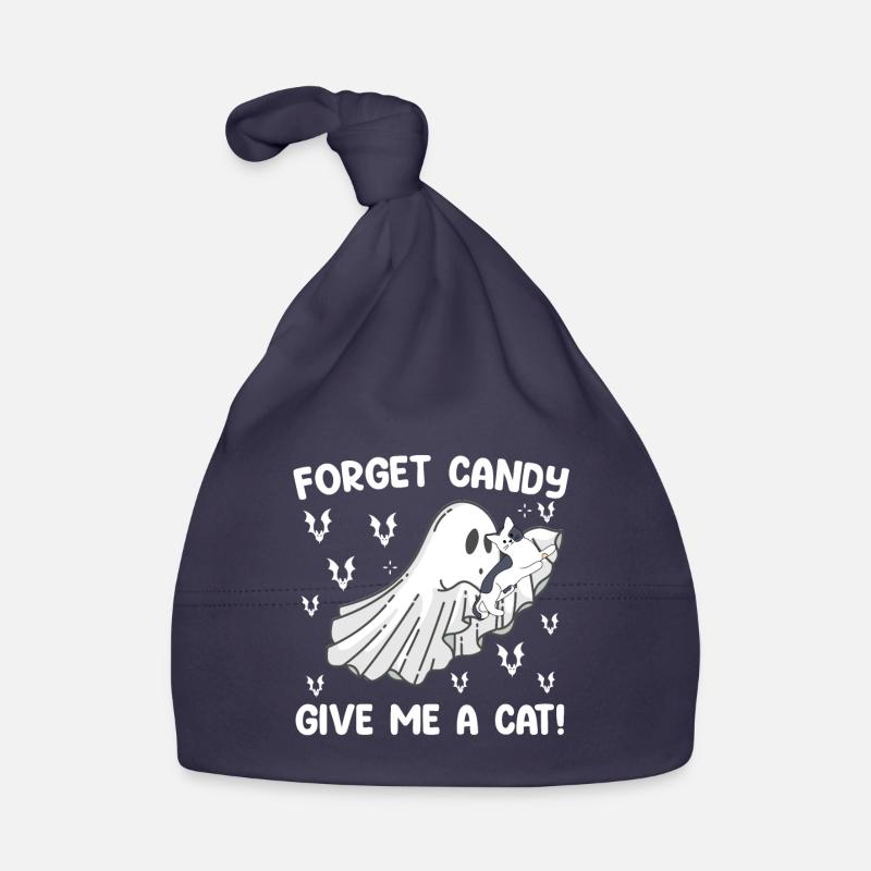 Forget Candy Give Me A Cat Halloween Organic Baby Cap