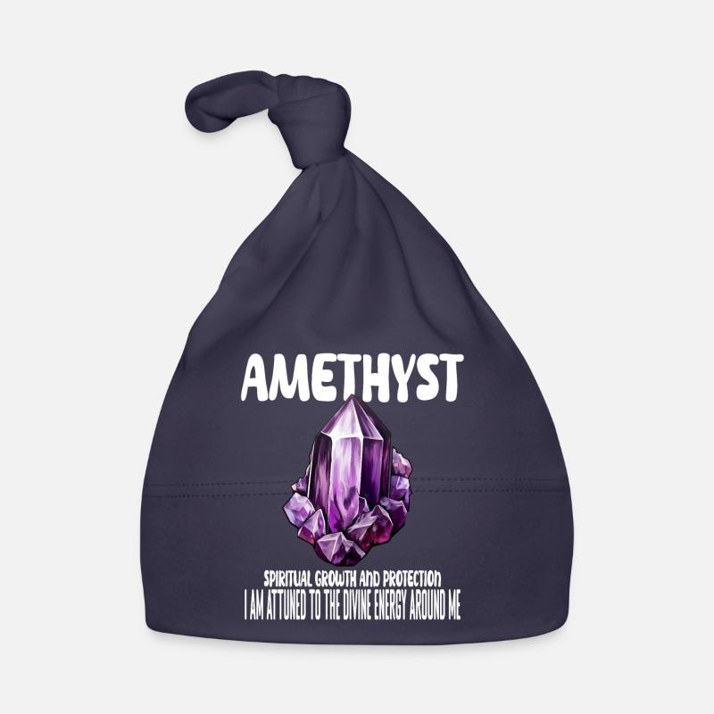 Amethyst Kristall Baby Bio-Mütze