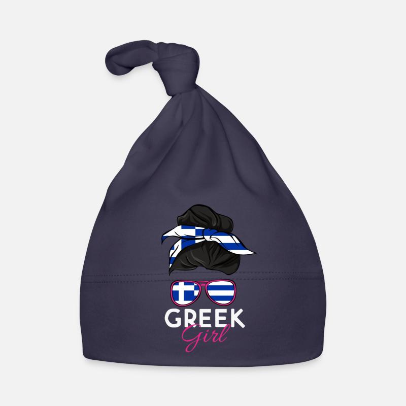 Griechisches Mädchen Baby Bio-Mütze