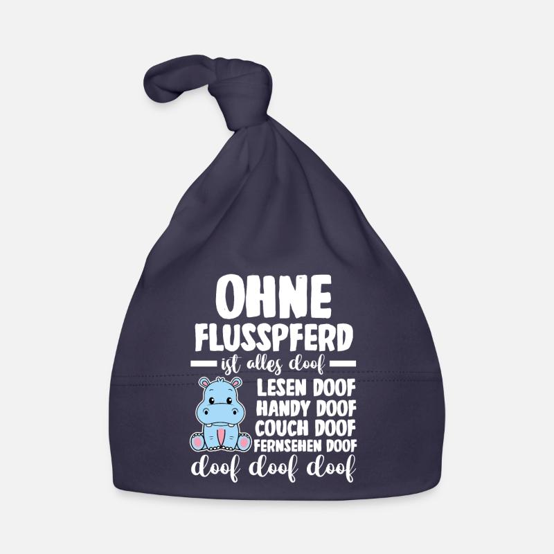 Nilpferd Flusspferd Baby Bio-Mütze