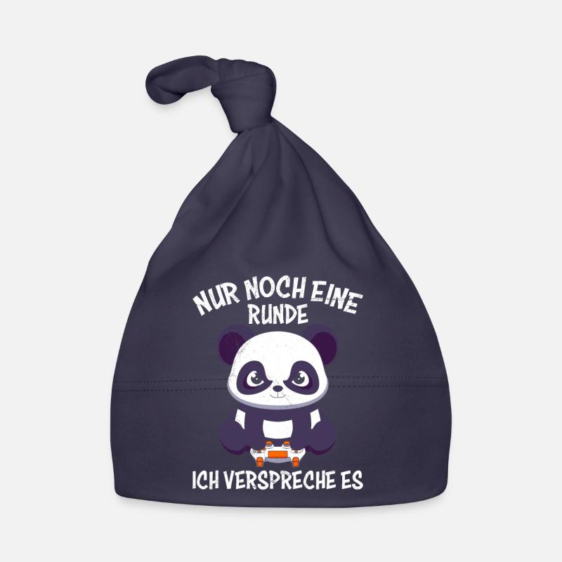Gaming Panda Nur noch Eine Runde Ich Versprechs - Baby Bio-Mütze - Navy