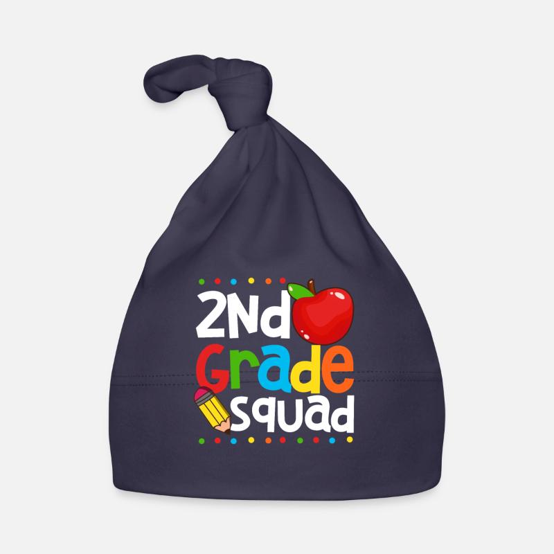 2nd Grade Squad Second Teacher Student 100th Day Organic Baby Cap