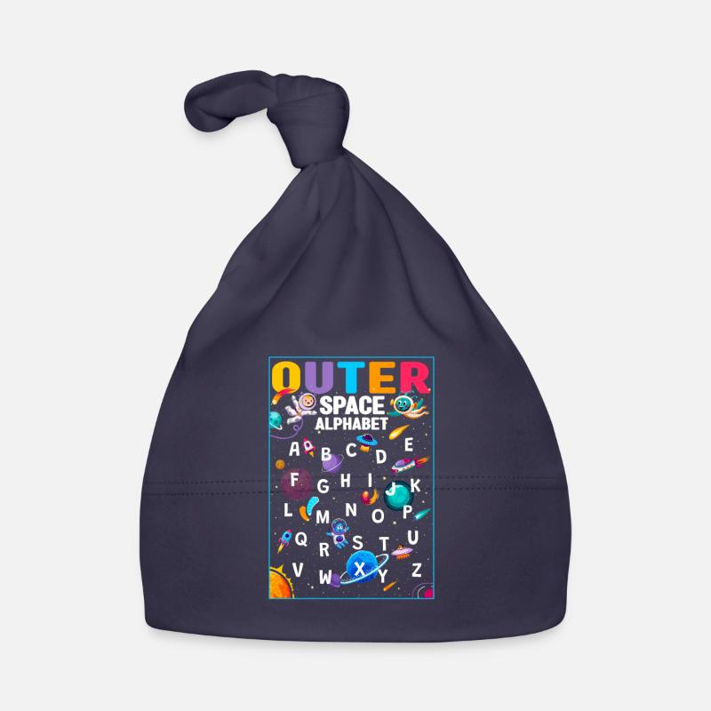 Outer Space Alphabet Kindergarten Teacher 100 Days Organic Baby Cap