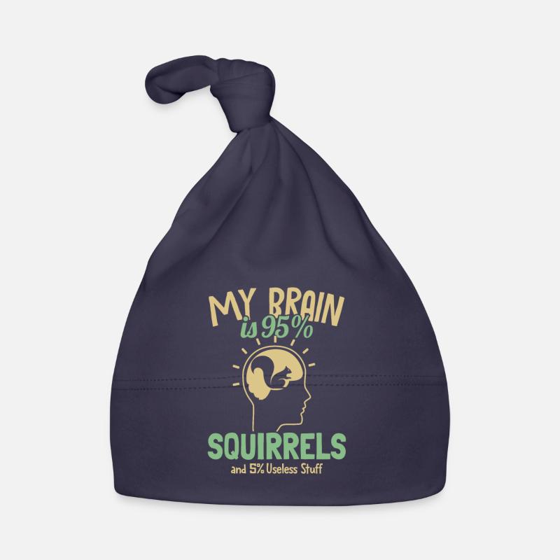 My Brain is 95% Squirrels Grauhörnchen Squirrel Baby Bio-Mütze