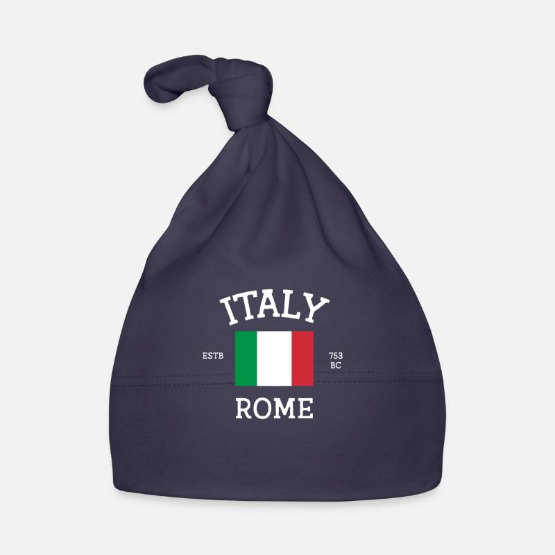 Italie - Bonnet bio Bébé - marine
