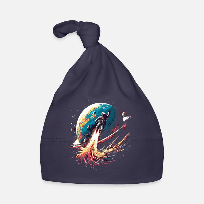 Astronaut Planet Art Organic Baby Cap