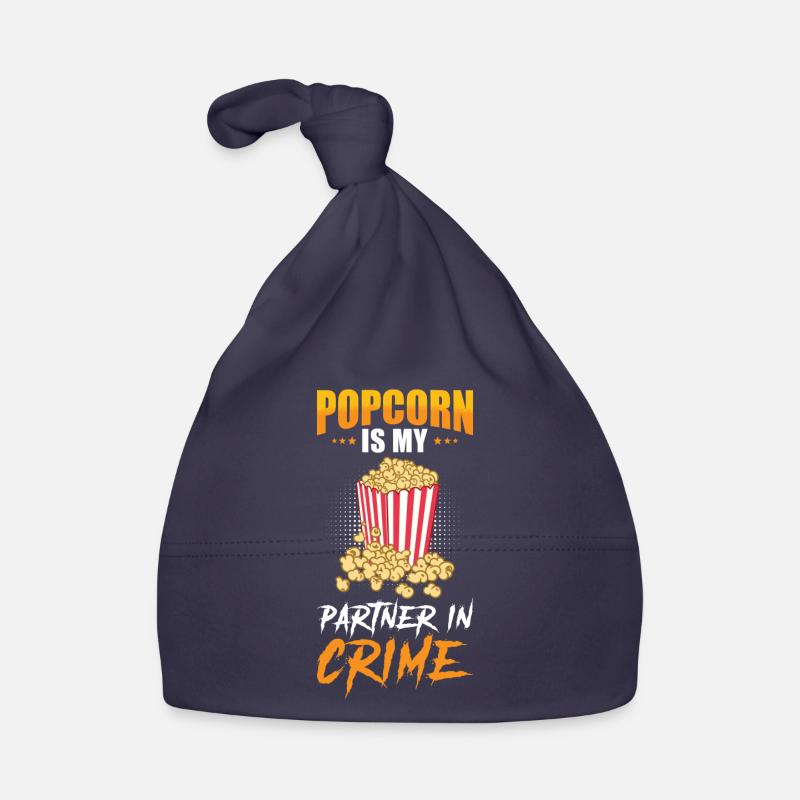 Popcorn amant cadeau drôle pop-corn - Bonnet bio Bébé - marine