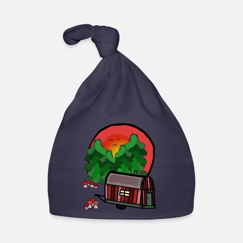 Mindfulness Living Forêt Construction Remorque Cabane Maison Eco Bonnet bio Bébé