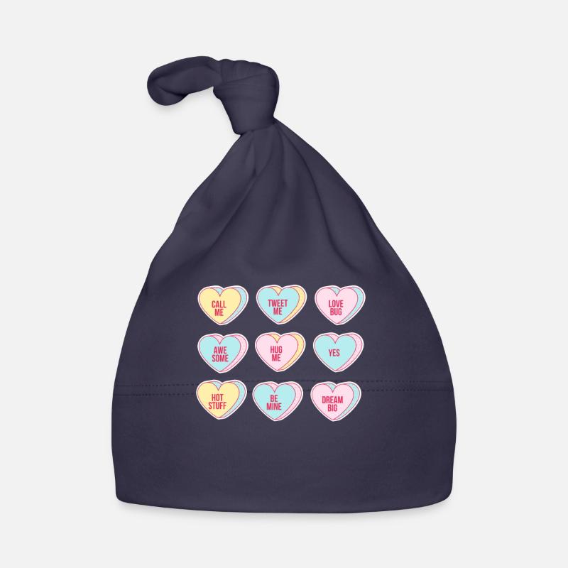 Joyeuse Saint-Valentin Candy Conversation Coeurs Bonnet bio Bébé