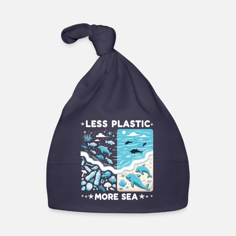 Less Plastic More Sea Umwelt Umweltschützer Baby Bio-Mütze