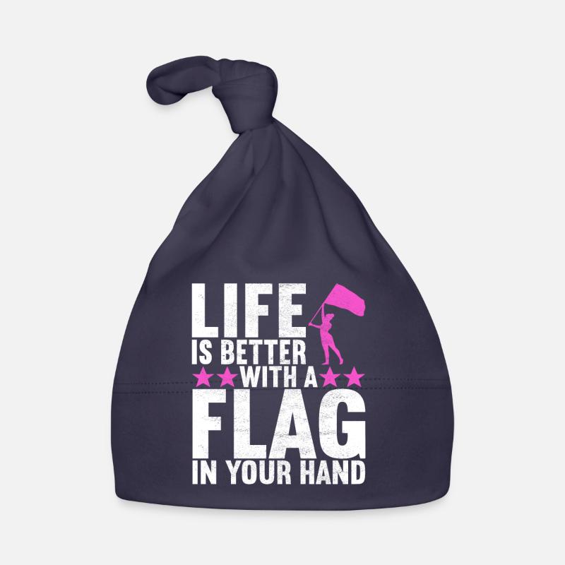 Flag Waving Marching Band Color Guard Organic Baby Cap