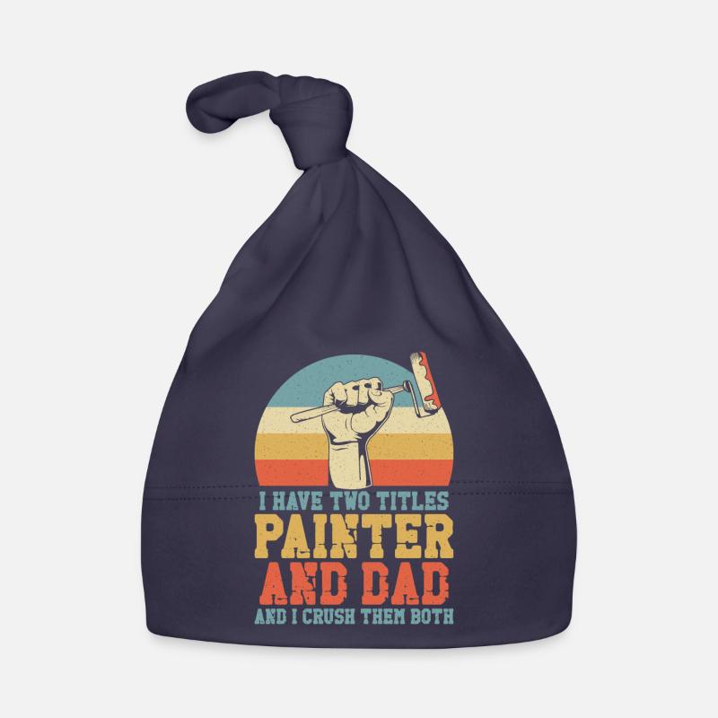 House Painter Decorator Dad Retro Organic Baby Cap