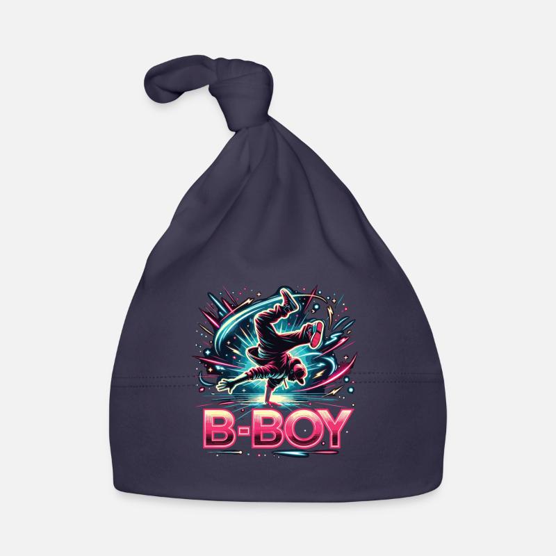 Breakdance Breakdancer Breakdance Enfants - Bonnet bio Bébé - marine