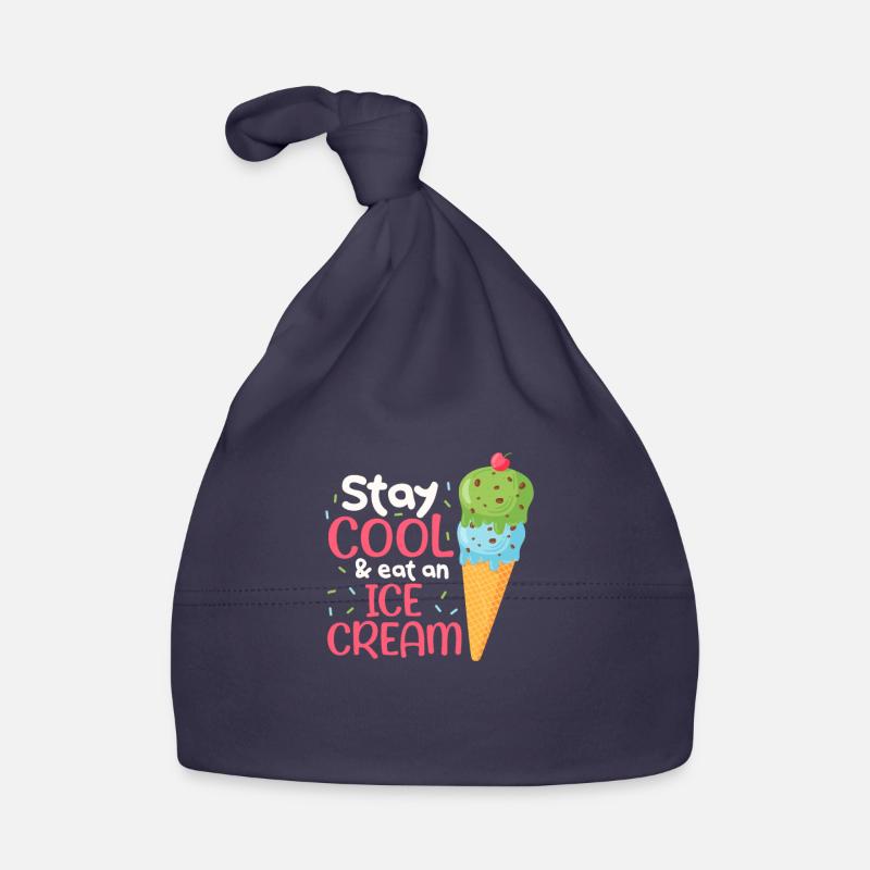 Crème glacée Crème glacée Crème glacée Cadeau d’été Bonnet bio Bébé
