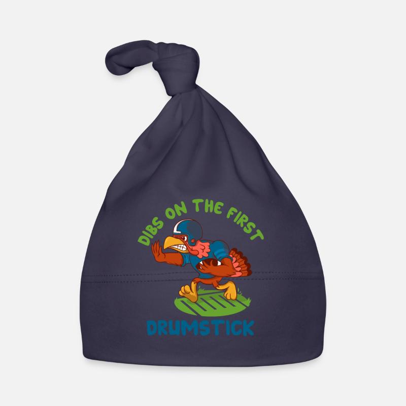 Dibs sur la première dinde de Thanksgiving au pilon - Bonnet bio Bébé - marine
