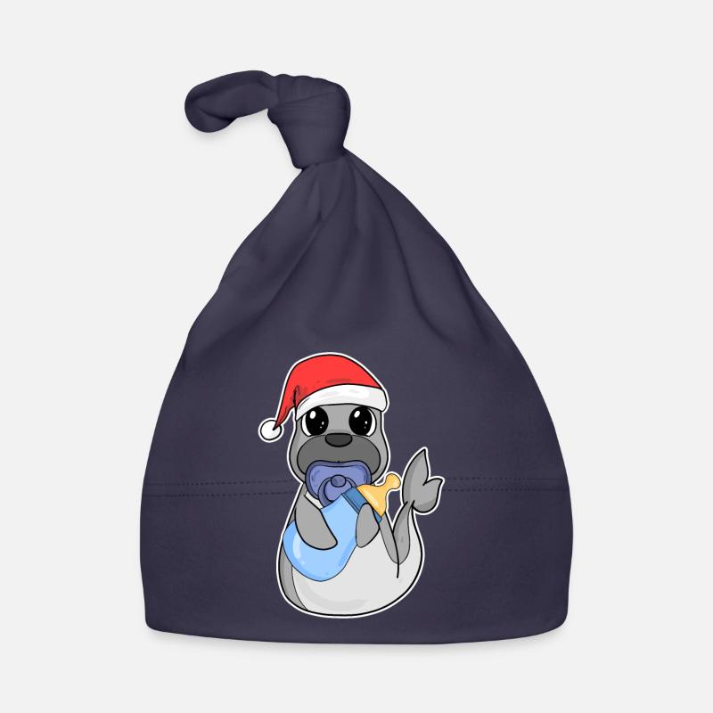Bébé Lion de mer Noël Bonnet bio Bébé