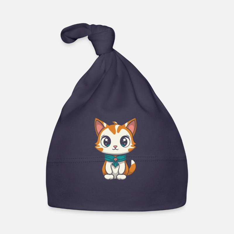 Chat Kawaii Bonnet bio Bébé