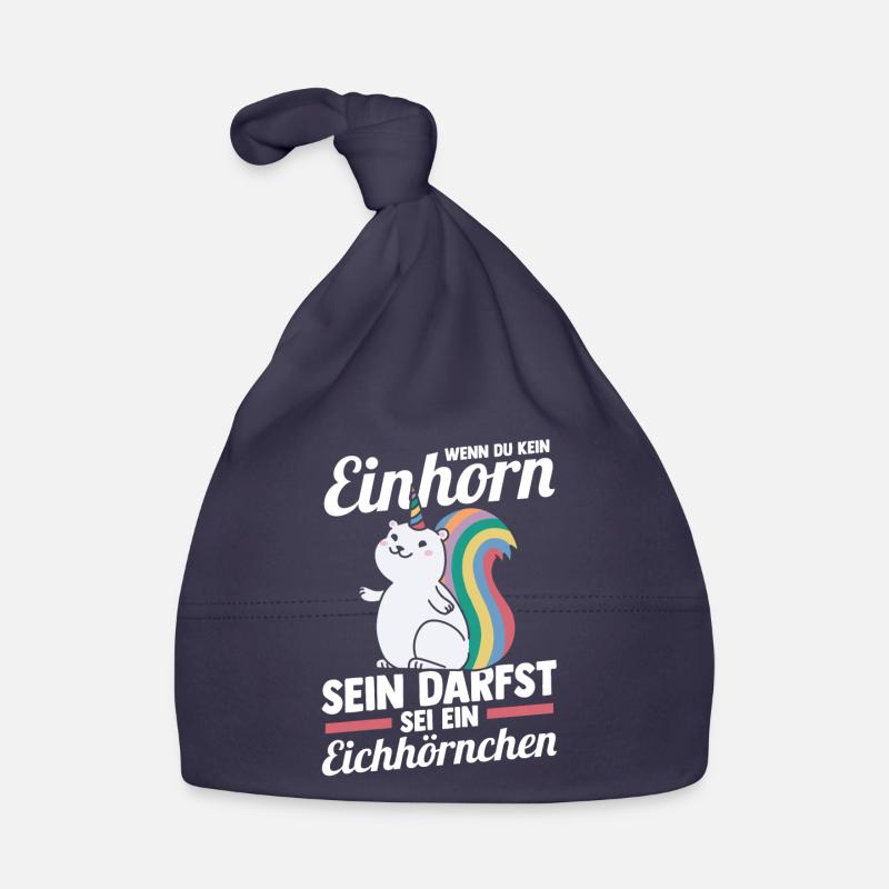 Einhorn Eichhörnchen Baby Bio-Mütze