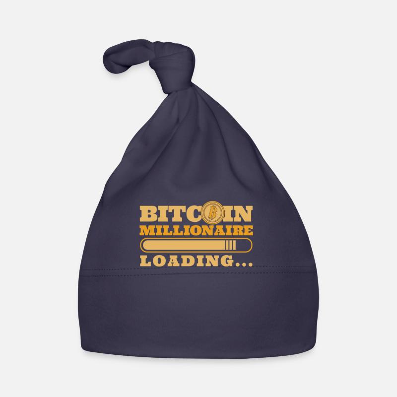 Bitcoin Millionaire Loading Blockchain Crypto - Organic Baby Cap - navy