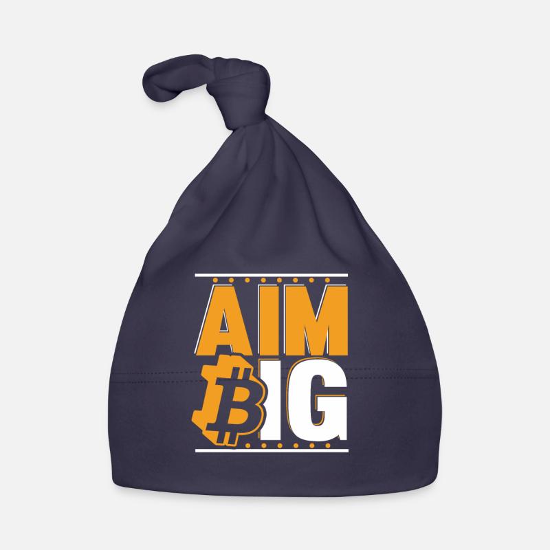 Aim Big Blockchain Crypto Cryptocurrency Bitcoin Organic Baby Cap