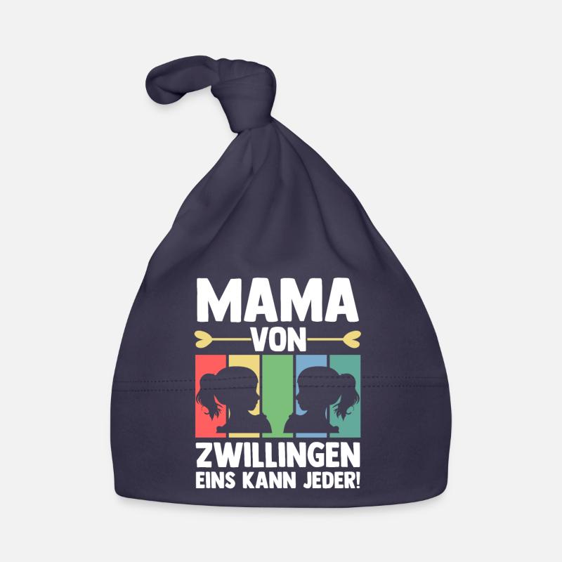 Mutter Mama von Zwillingen Zwillingsmama Baby Bio-Mütze