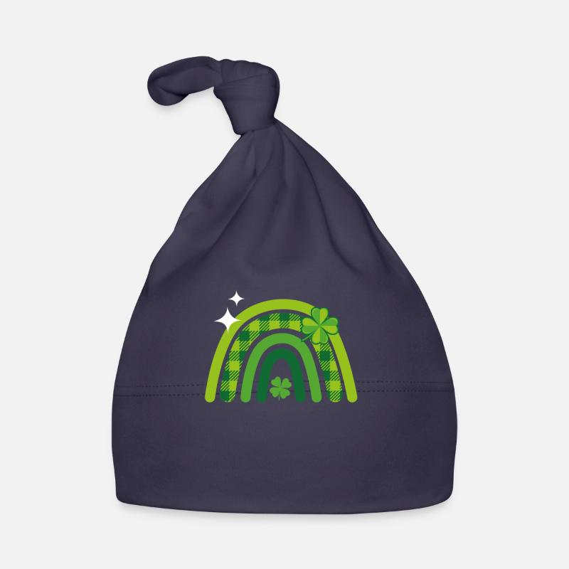 Four-leaf clover Rainbow St. Patrick's Organic Baby Cap