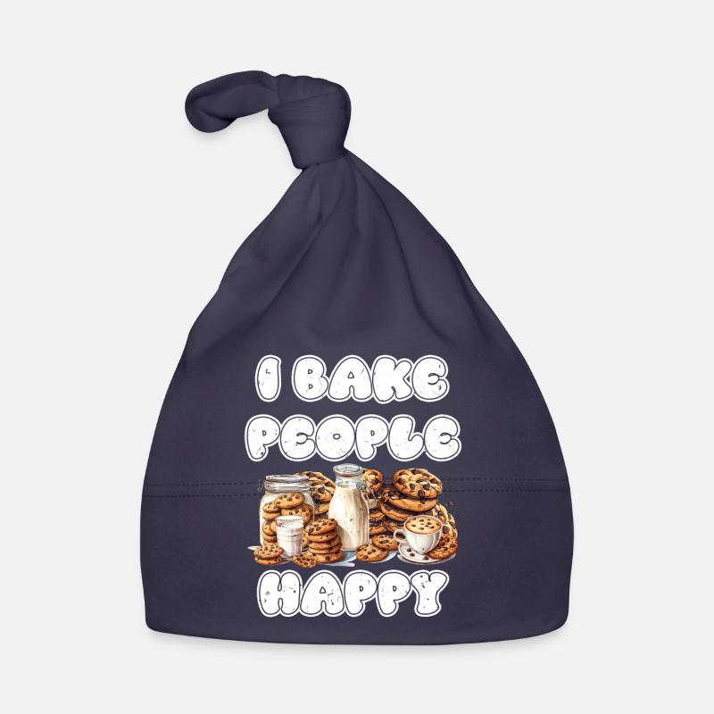 Cookie Baking I Bake People Happy Christmas Organic Baby Cap