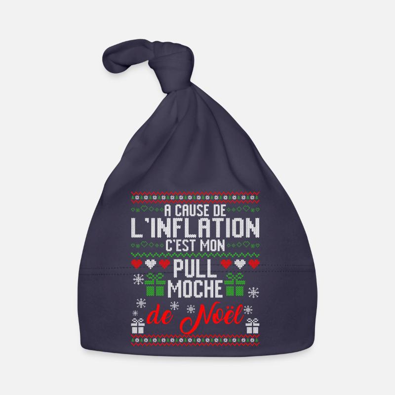 Dicton Drôle De Noël C'est Mon Pull Moche De Noël Bonnet bio Bébé