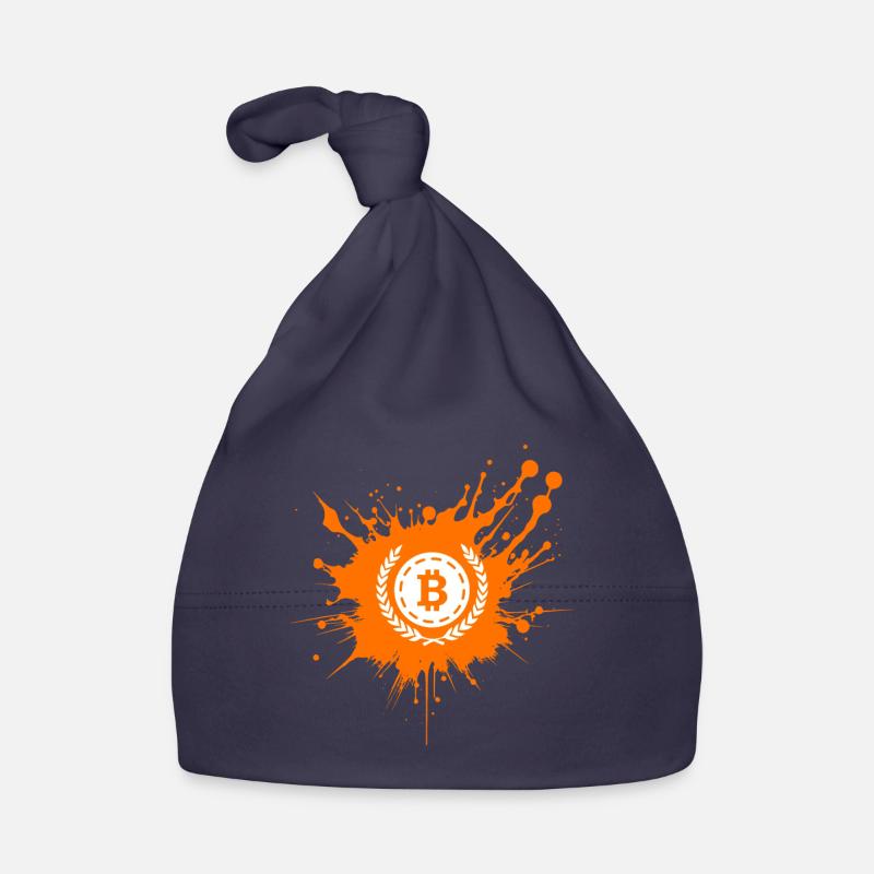 Bitcoin Crypto Cryptocurrency Splash Baby Bio-Mütze