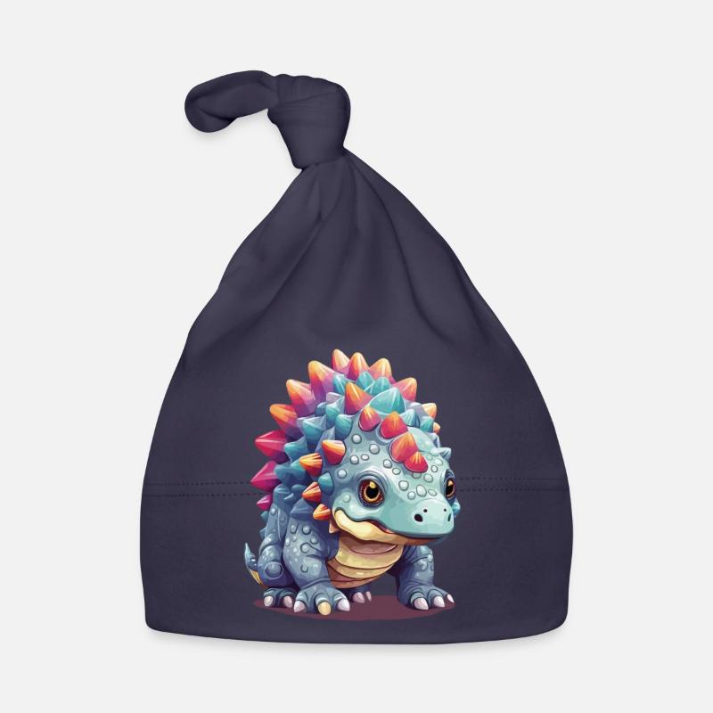 Mignon Pastel Ankylosaurus Dino Comic Bonnet bio Bébé