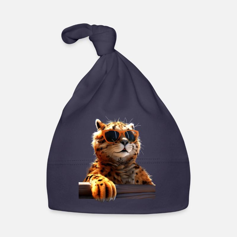 Lunettes de soleil guépard Chats guépard Mignon guépard Bonnet bio Bébé