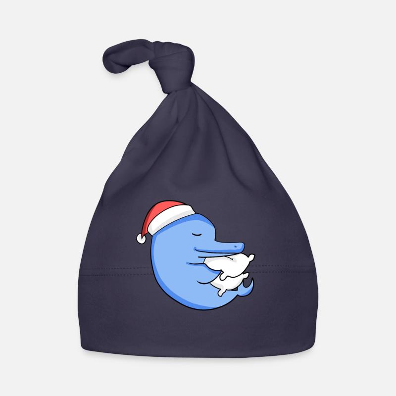 Dauphin Mignon Fatigué Dormir À Noël Bonnet bio Bébé