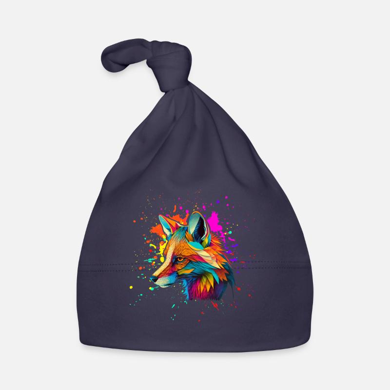 Colorful Fox Organic Baby Cap